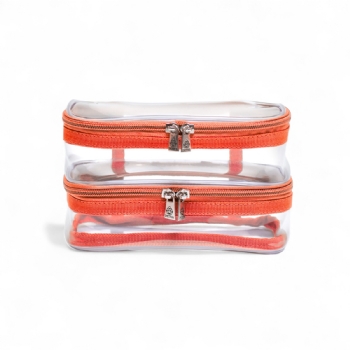 Necessaire Água Marinha Translucida Coral