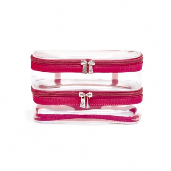 Necessaire Água Marinha Translucida Pink